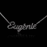 Pendentif diamant noir lettres